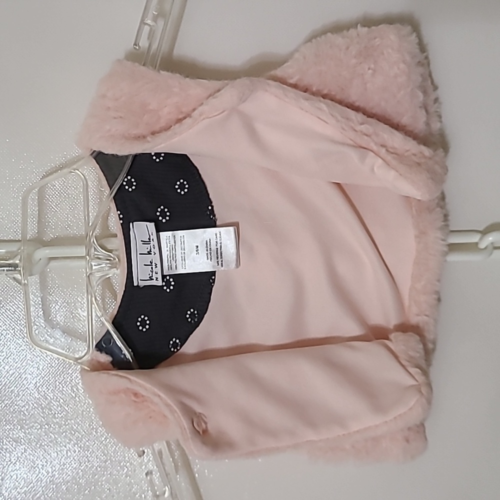 NICOLE MILLER Kids Pink Faux Fur‎ Lined Vest - Size 3/6M - Picture 3 of 6